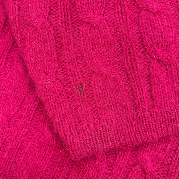 Vintage Express Tricot Sweater Sz Small Pink Wool Angora Cable Knit Crewneck 90s - Picture 11 of 13